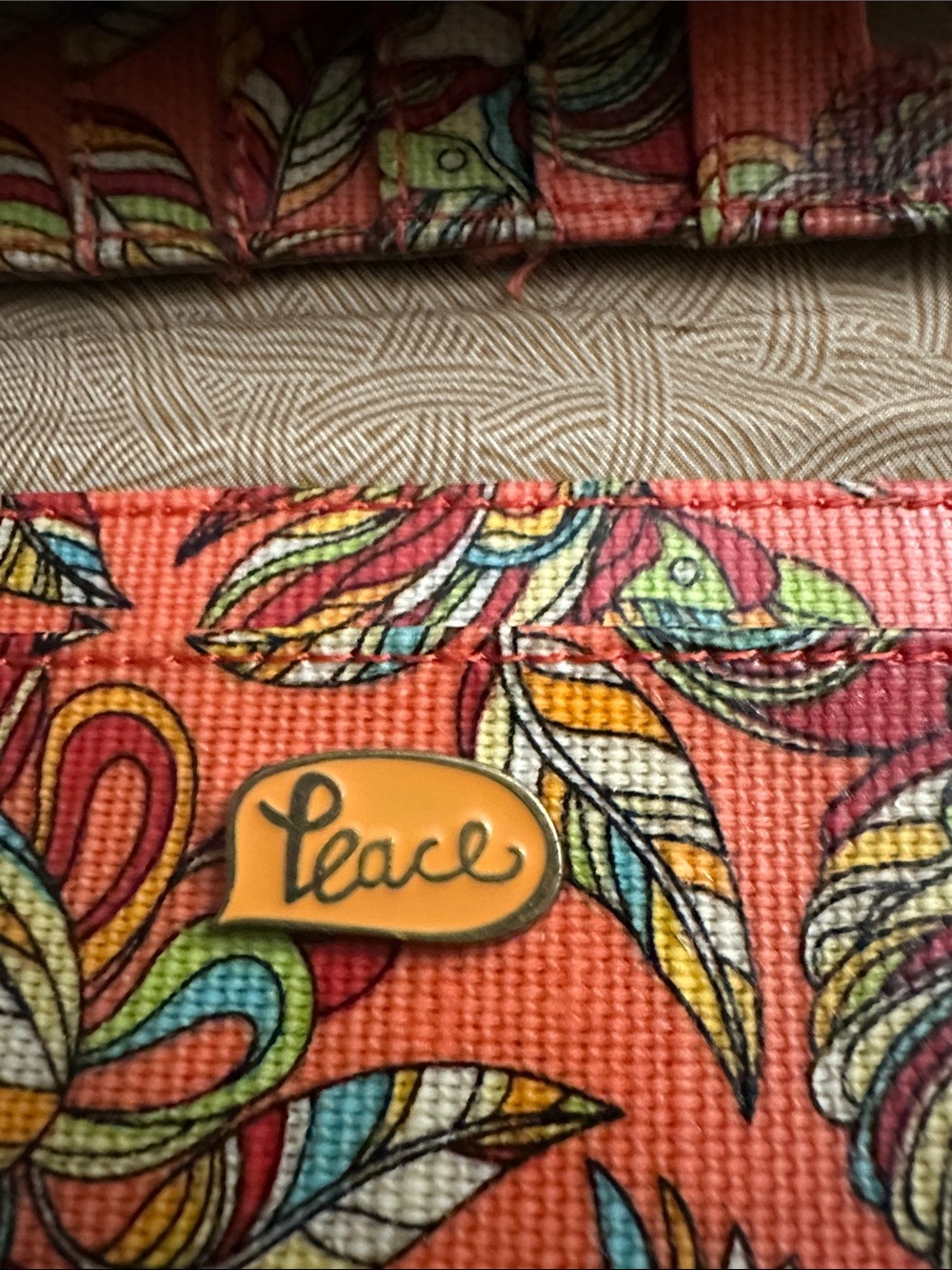 Sakroots Floral & Bird Print “Peace” Wallet with Braided Trim - Picture 3 of 5